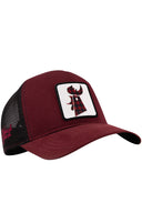 Burgundy-Black Classic Trucker Cap