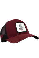 Burgundy-Black Classic Trucker Cap