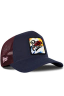 Classic Navy-Burgundy Trucker Cap