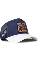 Gorra Blanco-Marino Cordura Trucker con Parche Take Me To The Mountains