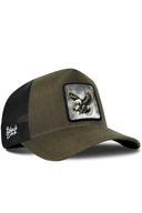 Gorra Caqui-Negro Cordura Trucker con Parche Aguila Libre