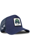 Gorra Marino Cordura Trucker con Parche Gato Auriculares Dj