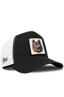 Black and White Cordura Trucker Cap