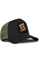 Gorra Negro-Caqui Cordura Trucker con Parche Good Luck
