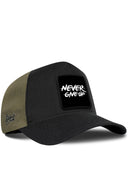 Gorra Negro-Caqui Cordura Trucker con Parche Never Give Up
