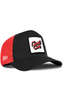 Gorra Negro-Rojo Cordura Trucker con Parche I Don't Care