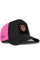 Black and Pink Cordura Trucker Cap