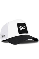 Black and White Cordura Trucker Cap
