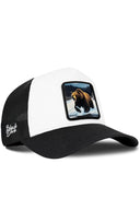 Black and White Cordura Trucker Cap