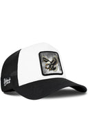 Black and White Cordura Trucker Cap
