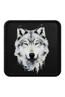 Gorra de Trucker Premium Caqui - Negro con Parche Lobo Oscuro