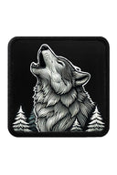 Gorra de Béisbol Premium Seis Paneles Blanco con Parche Lobo