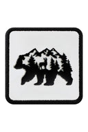 Gorra de Trucker Premium Blanco - Negro con Parche Oso Montana