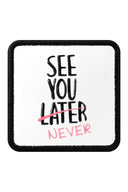 Gorra de Trucker Premium Negro - Rosa con Parche See You Later Never