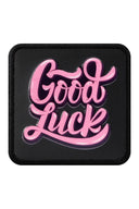 Gorra de Trucker Premium Negro - Rosa con Parche Good Luck