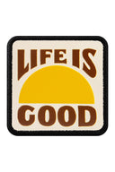 Gorra de Béisbol Premium Café - Beige con Parche Life Is Good