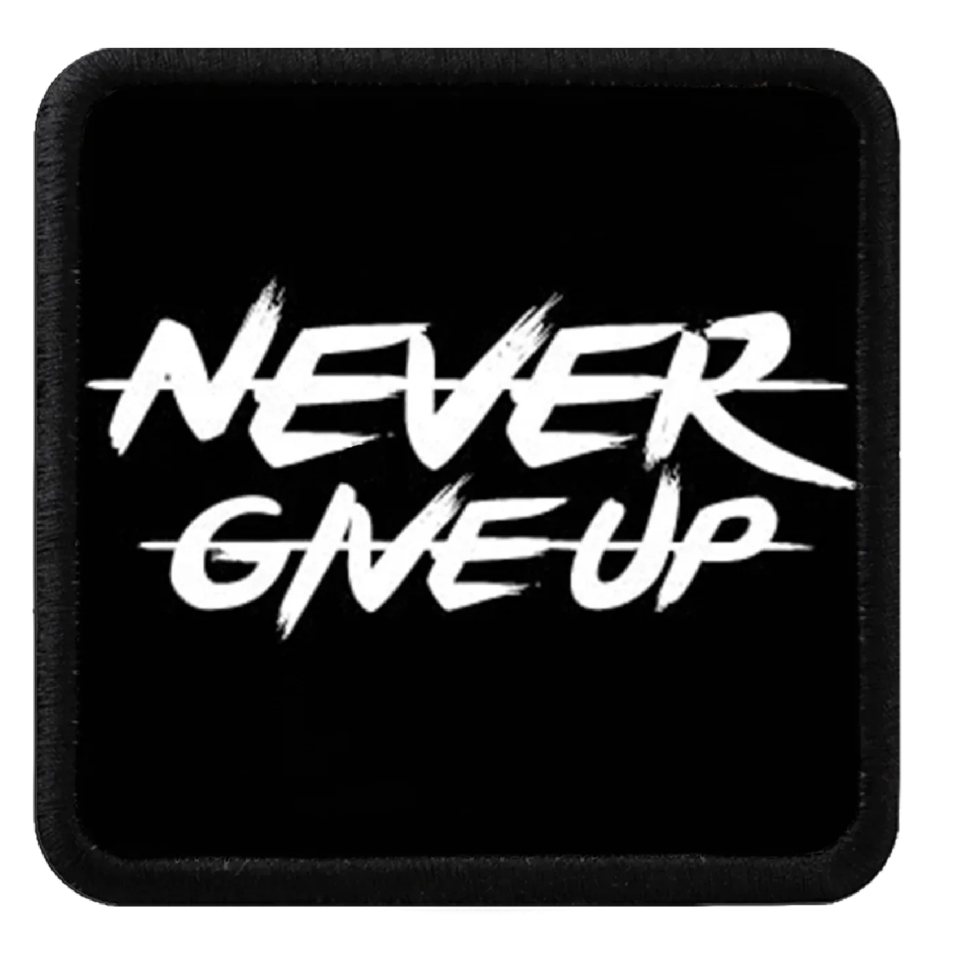 Parche Never Give Up para Gorras BlackBork BlackBörk
