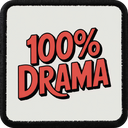 Parche 100 Por Ciento Drama para Gorras BlackBork - Vista frontal con parche | BlackBörk España