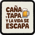 Parche Cana y Tapa y la Vida se Escapa para Gorras BlackBork BlackBörk