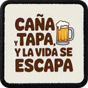 Parche Cana y Tapa y la Vida se Escapa para Gorras BlackBork - Vista frontal con parche | BlackBörk España