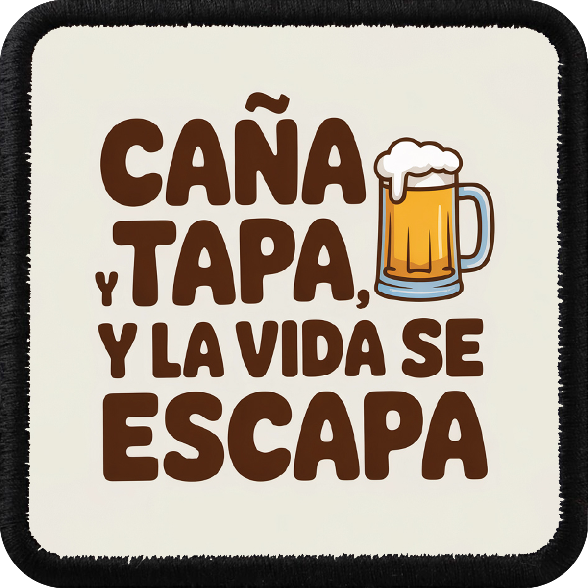 Parche Cana y Tapa y la Vida se Escapa para Gorras BlackBork BlackBörk