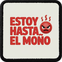 Parche Estoy Hasta el Moño para Gorras BlackBork - Vista frontal con parche | BlackBörk España
