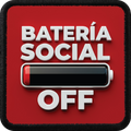 Parche Bateria Social Off para Gorras BlackBork BlackBörk