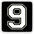 Parche 9 Numero para Gorras BlackBork BlackBörk