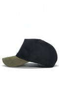 Vista lateral Gorra Caqui-Negro Béisbol Premium