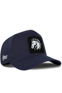 Gorra Marino Béisbol con Parche Caballo Ilustrado