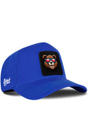 Gorra Azul Béisbol con Parche Oso Gafas