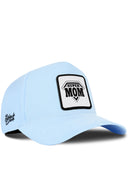 Gorra Azul Hielo Béisbol con Parche Super Mom
