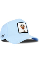 Gorra Azul Hielo Béisbol con Parche Vaca