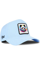 Gorra Azul Hielo Béisbol con Parche Panda Colorido