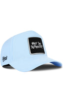 Gorra Azul Hielo Béisbol con Parche Why So Serious