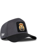 Gorra Negro-Antracita Béisbol con Parche Leon Retrato