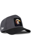 Gorra Negro-Antracita Béisbol con Parche Aguila Feroz