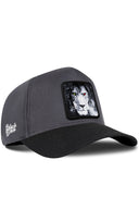 Gorra Negro-Antracita Béisbol con Parche León Oscuro