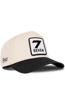 Gorra Negro-Beige Béisbol con Parche Pelicula 7 Seven