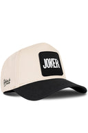 Gorra Negro-Beige Béisbol con Parche Joker