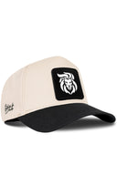 Gorra Negro-Beige Béisbol con Parche Leon Tribal
