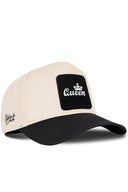 Gorra Negro-Beige Béisbol con Parche Queen