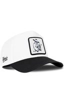 Gorra Negro-Blanco Béisbol con Parche Samurái Silueta