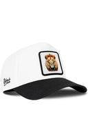 Gorra Negro-Blanco Béisbol con Parche Leon Retrato