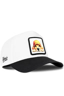Gorra Negro-Blanco Béisbol con Parche Perro Divertido