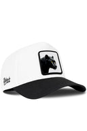 Gorra Negro-Blanco Béisbol con Parche Pantera