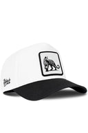 Gorra Negro-Blanco Béisbol con Parche Leopardo