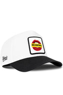 Gorra Negro-Blanco Béisbol con Parche No Control Labios