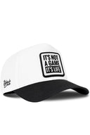 Gorra Negro-Blanco Béisbol con Parche It's Not A Game Its Life