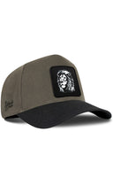 Gorra Negro-Caqui Béisbol con Parche Leon Mistico